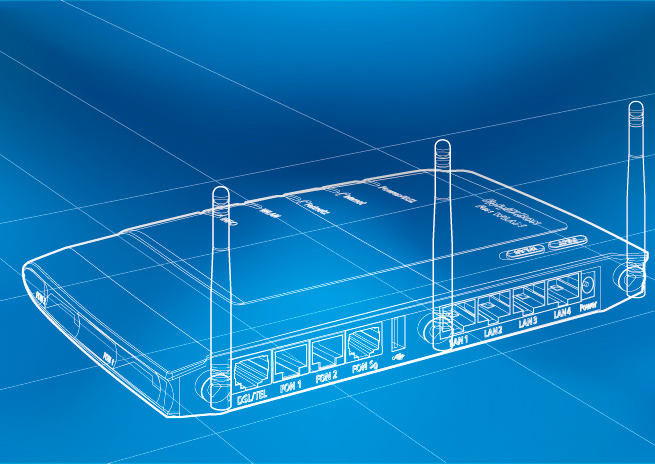 AVM FRITZ!Box Fon WLAN 7270, Drahtzeichnung